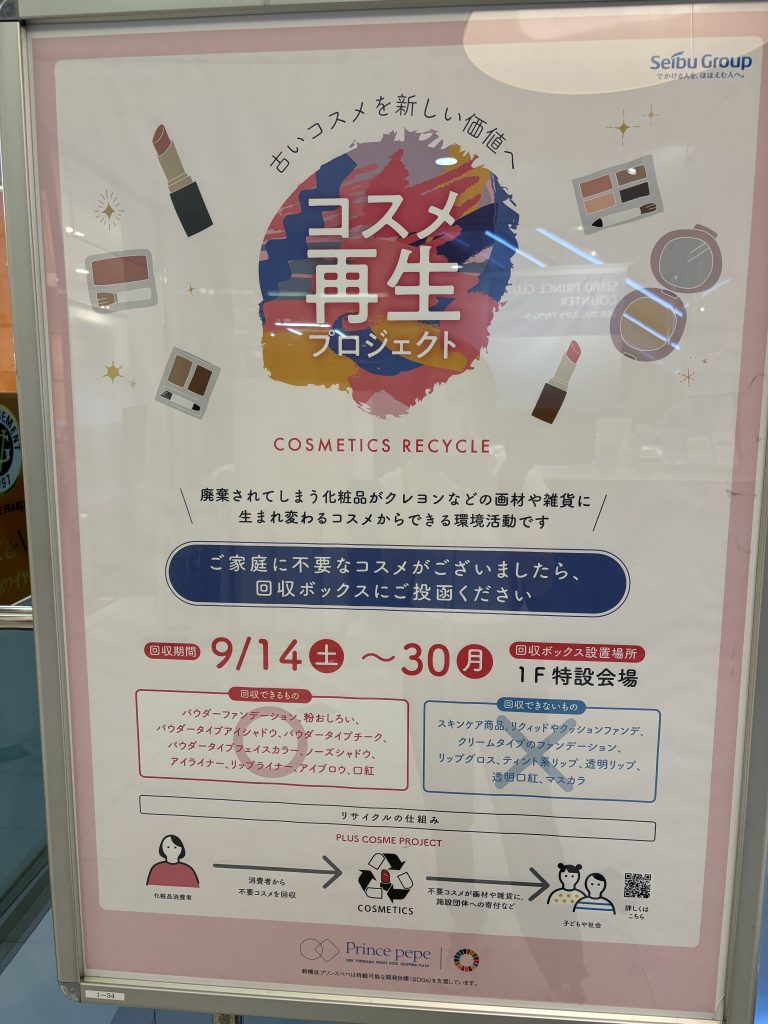新横浜プリンスぺぺ　コスメ再生プロジェクト看板